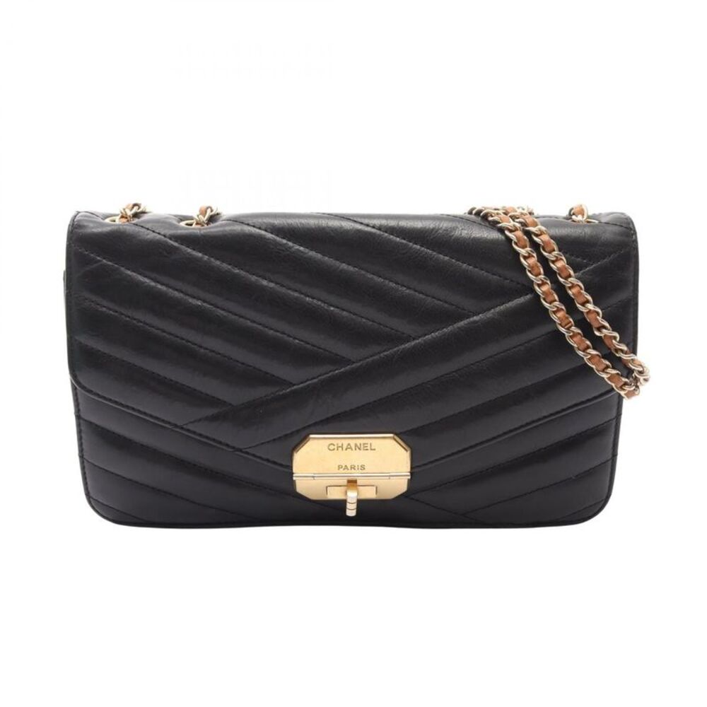 CHANEL Bias Stitch Leather Shoulder Bag